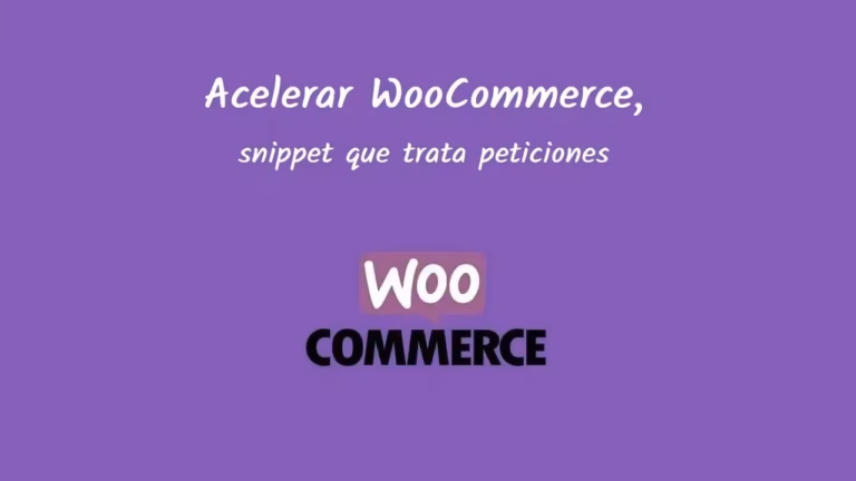 Acelerar WooCommerce, snippet que trata peticiones