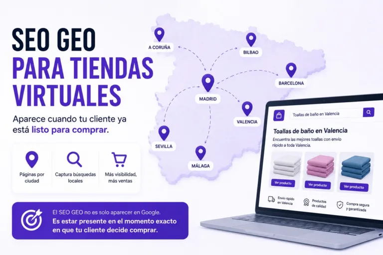 imagen Esquema de hub geo para tienda virtual — estructura de URLs por ciudad para SEO local en España