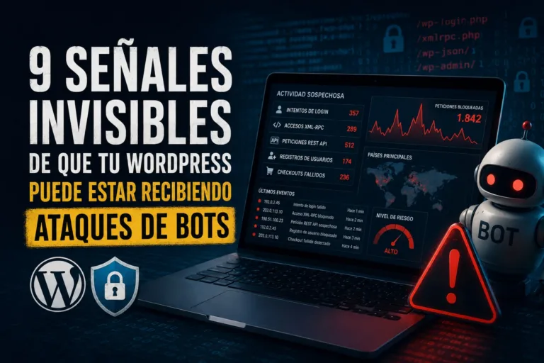Señales invisibles de ataques de bots en WordPress