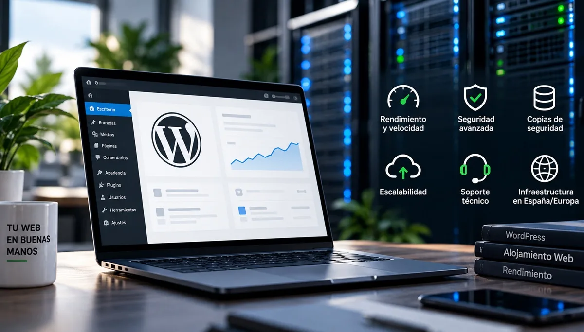 Alojamiento web para WordPress con rendimiento, seguridad y copias de seguridad
